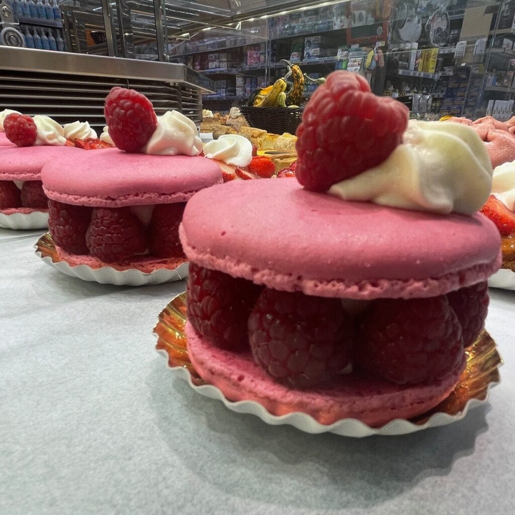 macaron framboise traiteur